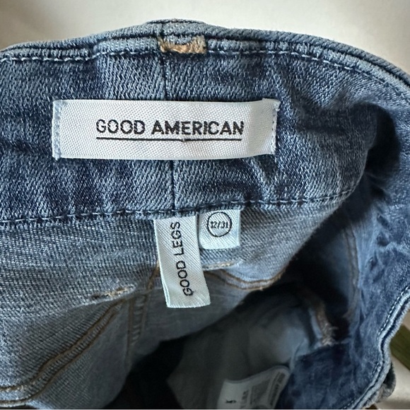 Good American Good Legs High Rise Distressed Skinny Frayed Ankle Jeans 12/31” - Picture 7 of 9